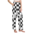 thumbnail image 2 of FORMRS Women's Pajama Pants with Pockets Soft Comfy Loungewear Sleep Bottom, Sizes S-2XL, Black and Gray Plaid Pattern, 2 of 8
