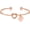 A-Rose Gold, variant on 14K Gold Plated Initial Bracelet for Women - Dainty 14K Gold Plated Knot Letter A-Z Bracelets for Women, Tie The Knot Bracelet Bridesmaid Proposal Jewelry Gifts