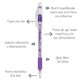 thumbnail image 2 of Boligrafo de gel Pentel Solar Pop Neon K96 V punta 0.6 mm tinta violeta, 2 of 5
