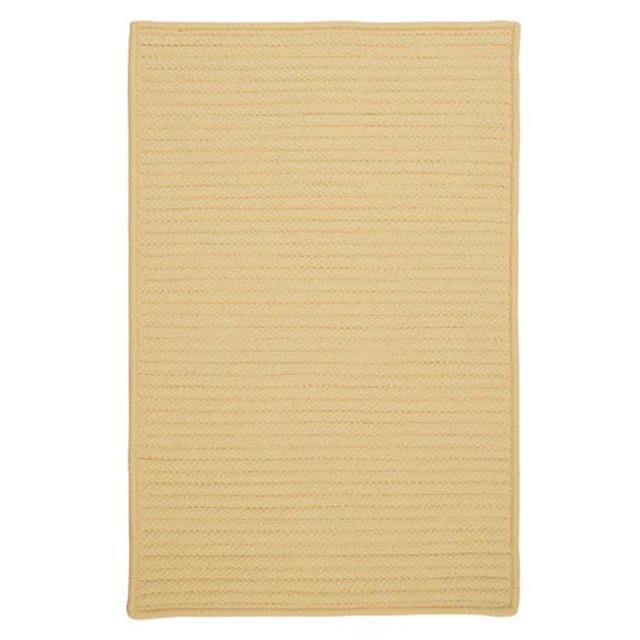 Colonial Mills Rug H833R084X108S Simply Home Solid - Pale Banana 7 ft. x 9 ft. Braided Rug