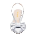 thumbnail image 2 of XYD Women Graceful Bridal Mid Heel Slingback Sandals Slip On Bowknot Pointed Closed Toe Pump Shoes Size 7 Silver, 2 of 4