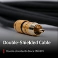 thumbnail image 4 of Fluance Premium Grade Subwoofer Cable with Gold-Plated RCA Connectors, High-performance OFC cable with durable rubber insulator for Subwoofer, Home Theater, Amplifier - 12 ft, 4 of 8