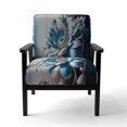 thumbnail image 4 of Designart "Cool Blue Daisy I" Chaise d'Appoint Rembourrée - Fauteuil Traditionnel pour Chambre, 4 of 7
