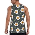 thumbnail image 3 of Fotbe Cute Poached Eggs Pattern Men's Quick Dry Workout Tank Top Gym Muscle Tee Fitness Bodybuilding Sleeveless T Shirt Breathable Workout Shirt-XX-Large, 3 of 9