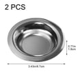 thumbnail image 3 of Replacement Oil Warmer Dish 2pcs Wax Melt Warmer Liner Dish Round Metal Dish Candle Wamer Bowl Plate for Electric Lamps Oil and Tart Warmers, 3 of 7