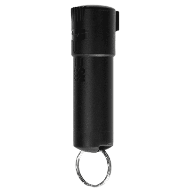 Police Magnum Compact Pepper Spray Keychain Self Defense , Black Spin Top 1ct. 1/2oz
