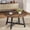 Brown, variant on 36" Round Coffee Table, Modern Wood Grain Circle Center Table with Thick Metal Legs & Adjustable Feet-Black