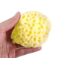 thumbnail image 3 of Unique Bargains 1 Pc Bath Shower Loofah Sponge Body Scrubber for Bathroom 3.93"x3.54" Yellow, 3 of 5