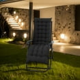 thumbnail image 5 of Topchances 43" x 16" Fashion Black Solid Lounge Chair Outdoor Seating Cushion, 5 of 8