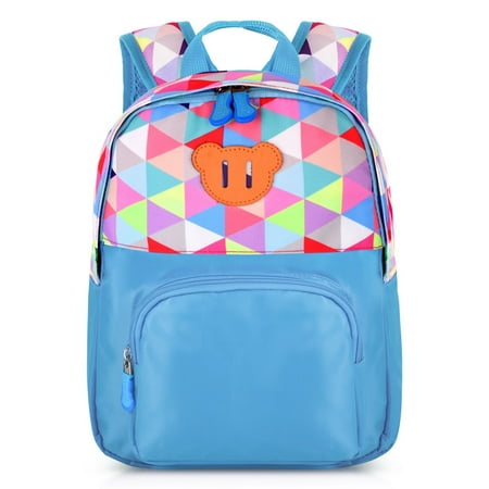 Cartoon Geometric Patterns Kids Schoolbag Kindergarten Canvas Backpack for Boy Girl Children
