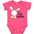 thumbnail image 3 of Inktastic My 1st Easter with Cute Bunny and Carrot Boys or Girls Baby Bodysuit, 3 of 5