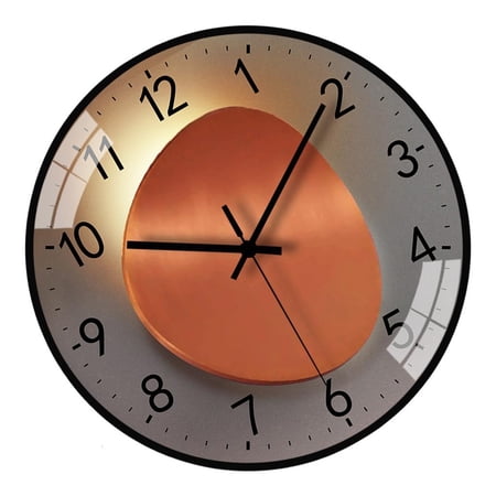 Yihuala 8Inch Quiet Wall Clock with Hardened Glass Easy to Hanging in Any Room Wall Decoration