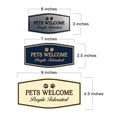 thumbnail image 5 of Signs ByLITA Fancy Pets Welcome People Tolerated Pets Decoration Sign (Blue) - Medium, 5 of 6