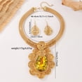 thumbnail image 2 of Conjunto de joyería africana Declaración gran cristal colgante collar pendientes conjunto, 2 of 3