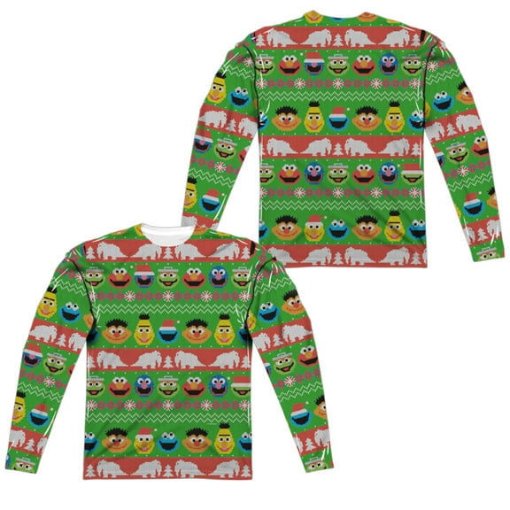 Sesame Street - Sesame Street Christmas (Front/Back Print) - Regular Fit Long Sleeve Shirt - XX-Large