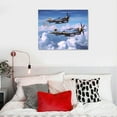 thumbnail image 4 of GOSMITH War Planes Army Poster Unique Canvas Wall Art Maximalist Aesthetic Decor Bedroom Bathroom Preppy Dorm Home Decor Framed, 4 of 4