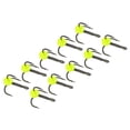 thumbnail image 2 of 10 unids/set anzuelo triple de pesca de acero alto en carbono resistente a la corrosión señuelo de pesca gancho de taladro de Color amarillo, 2 of 10