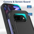 thumbnail image 2 of for Google Pixel 9A Case,Heavy Duty Drop Protection Edge Raised Rugged Shockproof/Drop Proof/Dust Proof Military Protective Tough Durable Cell Phone Cover for Men Women,Black, 2 of 5
