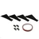 thumbnail image 3 of Labio de alerón, difusor trasero universal Canard para coche, compatible con estilo 00 Arco negro, 3 of 9