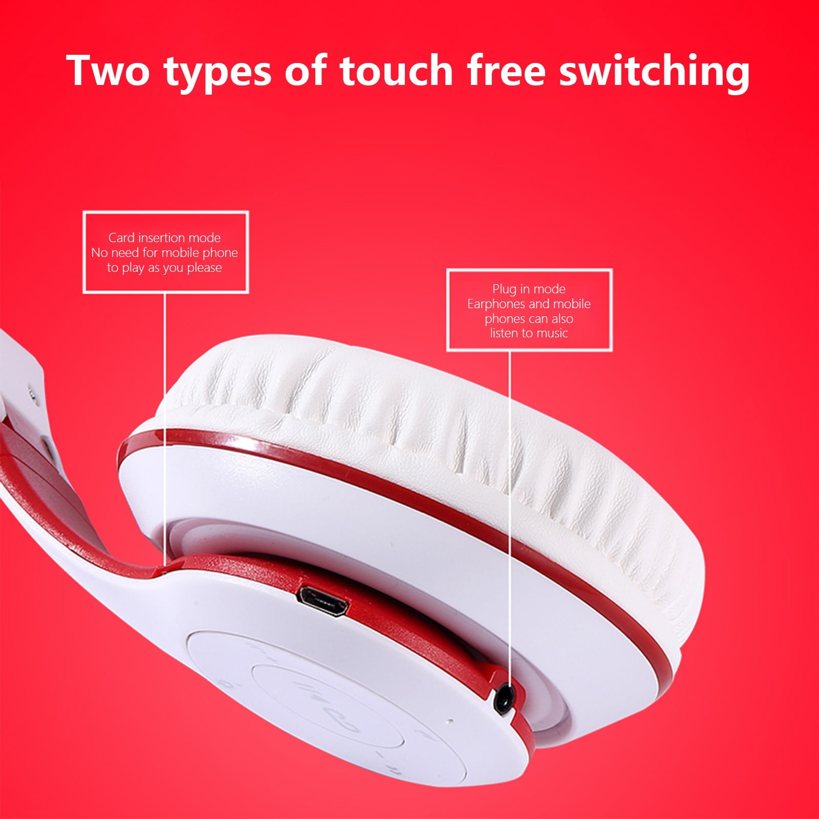 LACKUST Bluetooth 5.1 Subwoofer Headphones,Clearance Noise Cancelling Bluetooth Headphones for Kids,Enhanced Wireless Audio for Mobile,Computer,and Sports,White