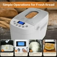thumbnail image 5 of Davivy 850W Bread Maker Machine 3LB Dough Maker,15-in-1 Automatic Bread Machine Maker with Nonstick Bowl, Jam& Yogurt, 3 Loaf Sizes and 3 Crust Settings,15-H Delay Timer, 5 of 10