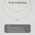 thumbnail image 2 of Turandoss Cultivate Pearl Necklace for Women Trendy 14K Gold Plated Heart Pendent Necklace Dainty Satellite Pearl Necklace Stacked Bride Bridesmaid Gift Wedding Birthday Gift Jewelry Trend for Women, 2 of 8