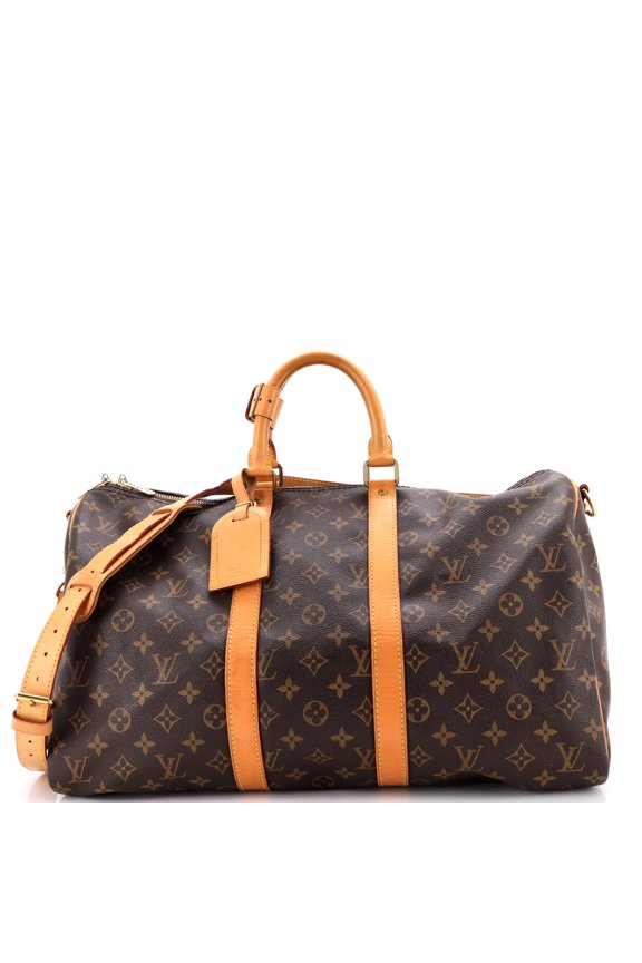 Pre-Owned Keepall Bandouliere Bag Monogram Canvas 45 By Rebag
