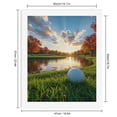 thumbnail image 2 of Paint by Numbers Kit for Adults, Golf Ball Autumn Lake Sunset Paint by Numbers, Easy Paint by Numbers Kit for Adults Beginner, DIY Adult Paint by Number Kits on Canvas, 12x16in Home Decor, 2 of 7