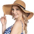 thumbnail image 4 of BEMS-1 paquete de sombrero de paja de ala ancha para mujer, sombrero enrollable plegable suave, 4 of 5