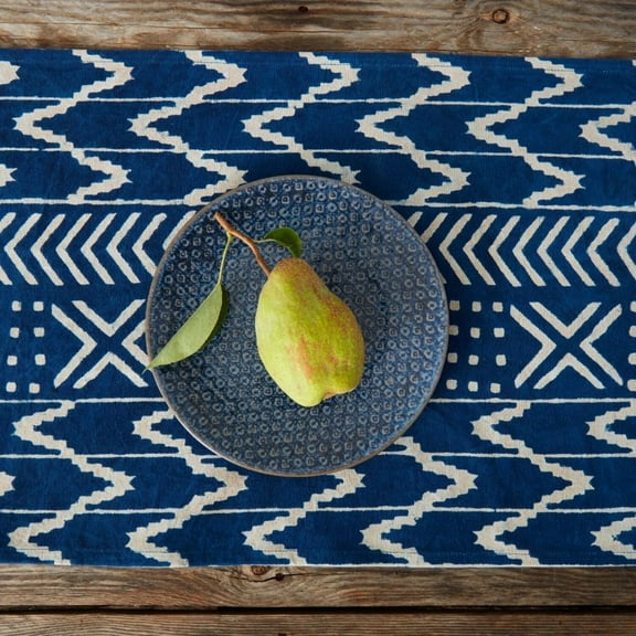 Indigo Block Print Table Runner