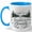 Blue, variant on Where the Wildflowers Bloom Coffee Mug, Floral Meadow Mug, Spring Nature Birthday Christmas Gift, Butterfly Mountain Sunrise Quote Art, 11 oz White Ceramic Coffee Cup Gift for Tea