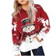 thumbnail image 2 of Sudadera con capucha para niños, moderna, informal, holgada, con estampado de manga larga, gorro con bolsillo de cuerda, sudadera de poliéster para niños., 2 of 5