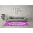 thumbnail image 3 of Ahgly Company Indoor Round Medallion Pink Traditional Area Rugs, 3' Round, 3 of 4