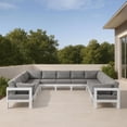 thumbnail image 2 of Meridian Furniture Nizuc Gris Sectionnel Modulaire de Patio Extérieur, 2 of 8