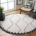 thumbnail image 2 of SAFAVIEH Marrakesh Corie Diamond Polyester Area Rug, Ivory/Anthracite, 9' x 12', 2 of 10