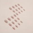 thumbnail image 4 of Press on Nails Medium Almond Fake Nails French Tips False Nails 24 pcs Stick on Nails for Women, 4 of 5