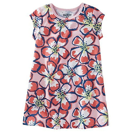Couture Jersey Gown - OshKosh B'gosh Big Girls' Jersey Sleep Gown - Pink Floral - 8 Kids