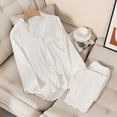 thumbnail image 1 of Pijama de terciopelo dorado para mujer, otoño e invierno, pantalones de manga larga, cárdigan de dos piezas, ropa para el hogar, se puede usar al aire libre, traje, 1 of 6