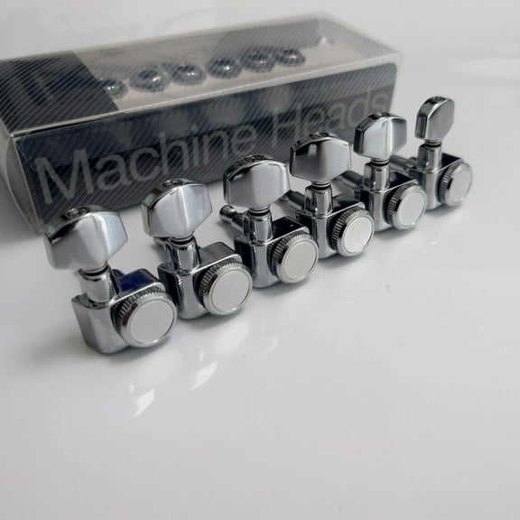 1 Set 6R Guitar Machine Heads Tuners Tuning Pegs Gear Ratio 1:16 Strings Locking No Screw for ST TL SG LP Style Electric, Folk or Acoustic Guitar Part Replacement