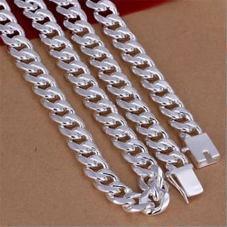The Matching Platinum Cuban Chain in 7mm - Men's Platinum Jewelry | ByEnzo The Matching Platinum Cuban Chain in 7mm - Men's Platinum Jewelry | ByEnzo