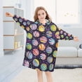 thumbnail image 5 of FORMRS Wearable Blanket Hoodie with Sleeves for Kids Cozy Flannel Sweatshirt, Colorful Candies, 5 of 7