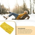 thumbnail image 1 of Bandeau d'Hiver pour Femmes, Élasticité, Chaud, Style Simple, Accessoires pour Cheveux, Jaune, 1 of 6