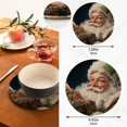 thumbnail image 3 of Wobogo Santa Claus Trivets Potholders Set of 2 Cotton Woven Round Hot Plate Mats for Hot Dishes Bowls Teapots, 3 of 7