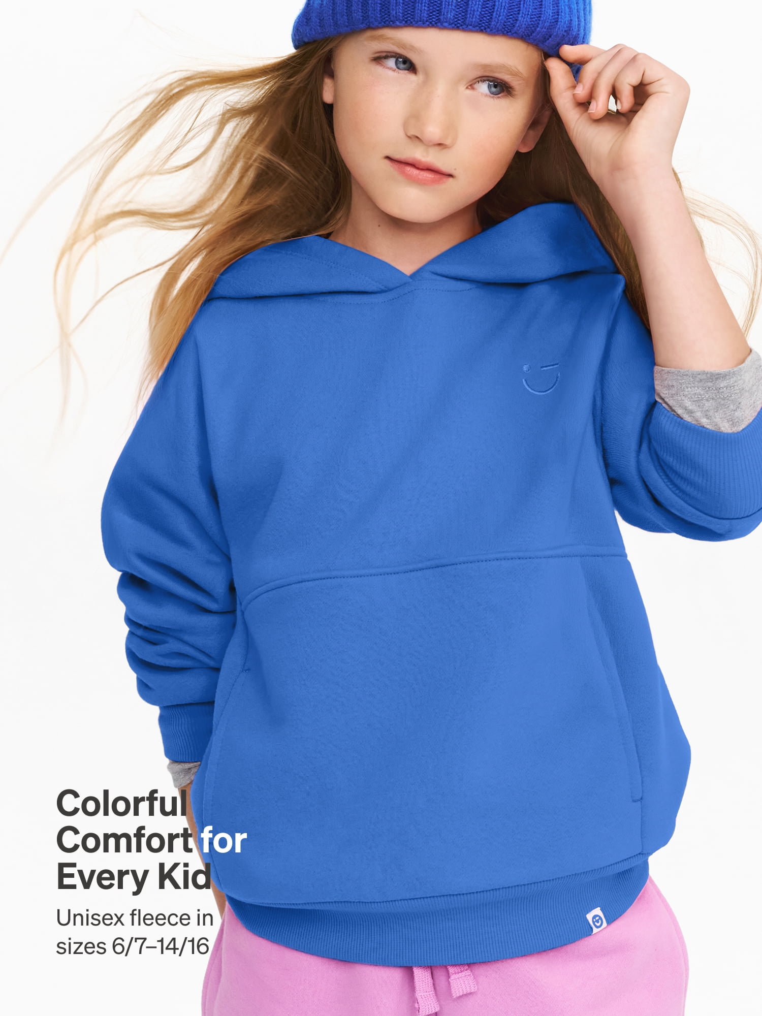 Color Mix by Garanimals Kids Fleece Hoodie, Sizes 6–16
