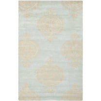 SAFAVIEH Soho Quinton Geometric Wool Area Rug, Blue/Beige, 5' x 8'