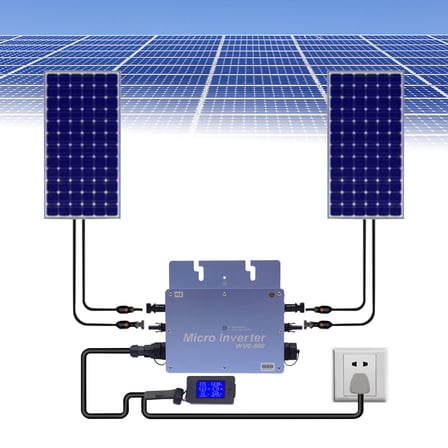110V Solar Micro Inverter 600W Grid Tie MPPT Pure Sine Wave DC to AC Waterproof for Residential