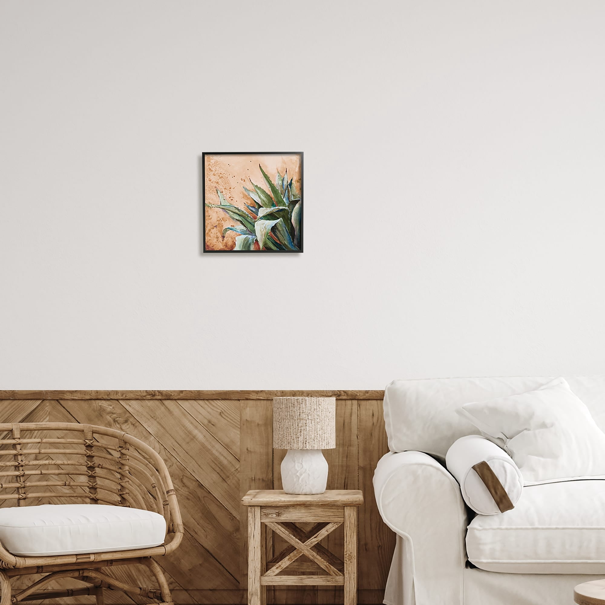 Stupell Industries Contemporary Plant Leaves Close Up Botanical Design Painting Black Framed Art Print Wall Art, Design by Patricia Pinto