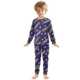 thumbnail image 3 of joogoo Skateboard Stars Blue 2 Piece Long Sleeve Tee and Pants Cotton Pajama Set 8Y, 3 of 7