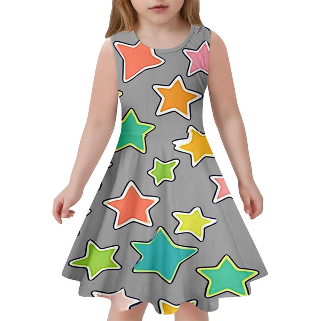 Robes Fille Robe Tutu pour Filles Robe d'Anniversaire pour Filles Robe Chic pour Filles Vêtements pour Tout-Petites Filles 4-5 Ans Mode Filles