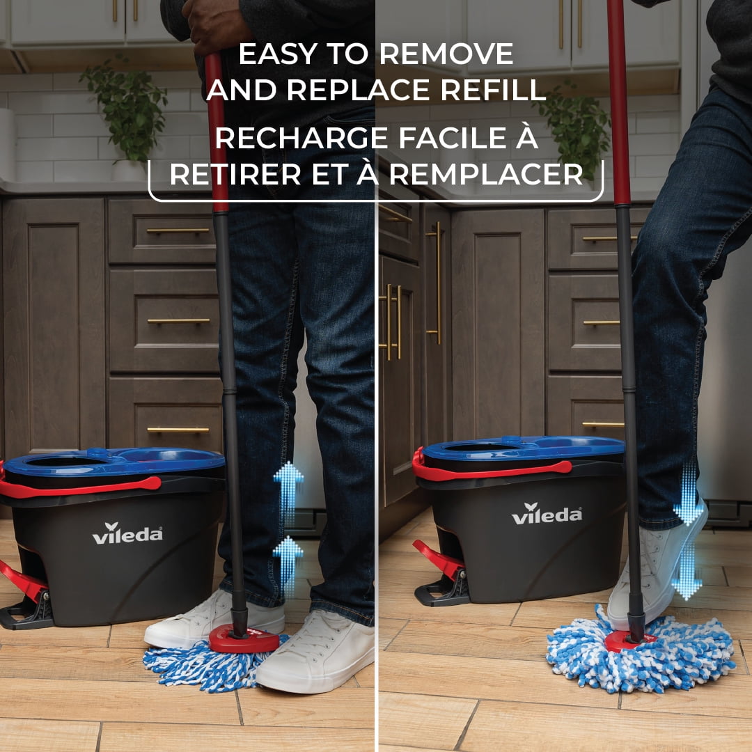 Vileda EasyWring RinseClean Spin Mop Head Replacement, Washable & Reusable, 1 Piece